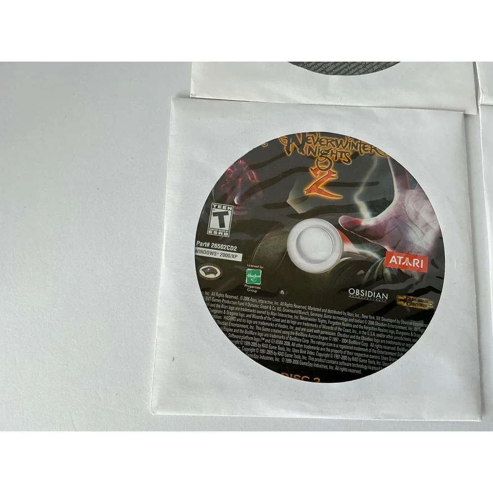 Atari Neverwinter Nights‎ 2 PC Game RPG Forgotten Realms D&D Multi-Disc Set